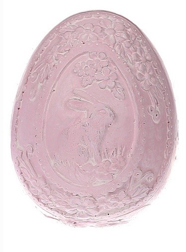Vejce Vintage se zajícem Růžové 10x7cm - Dekorace a domácnost Dekorace Velikonoce